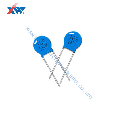 قیمت خوب سرامیک ولتاژ بالا خازن چینی 103M/2KV 10NF 2000V P7.5MM آبی آنلاین